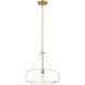 Madelynn 1 Light 16 inch Vintage Brass Indoor Pendant Ceiling Light